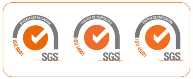 ISO 9001, 14001 & 45001 accreditation